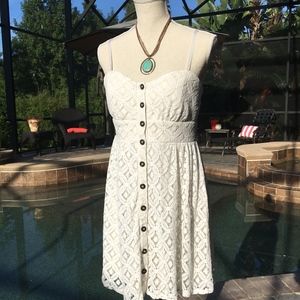 Hollister Dress with Spaghetti Straps & Lace L